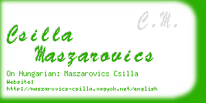 csilla maszarovics business card